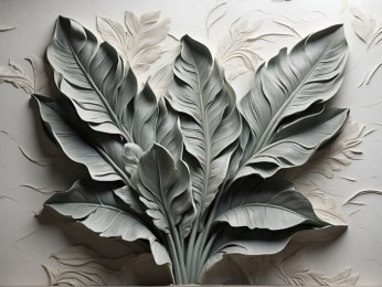 3D Фотообои «Voluminous leaves AG-VL-005»